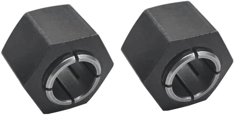 VIGORVIL 1/4" and 1/2" Router Collet Kit replace For Dewalt 326286-04 326286-03 Boschh 2610906283 2610906284 Hitachi 323-293 323-421 Big Horn 19691 19693 & RC050DW RC025DW (2 Pck) - Image 3
